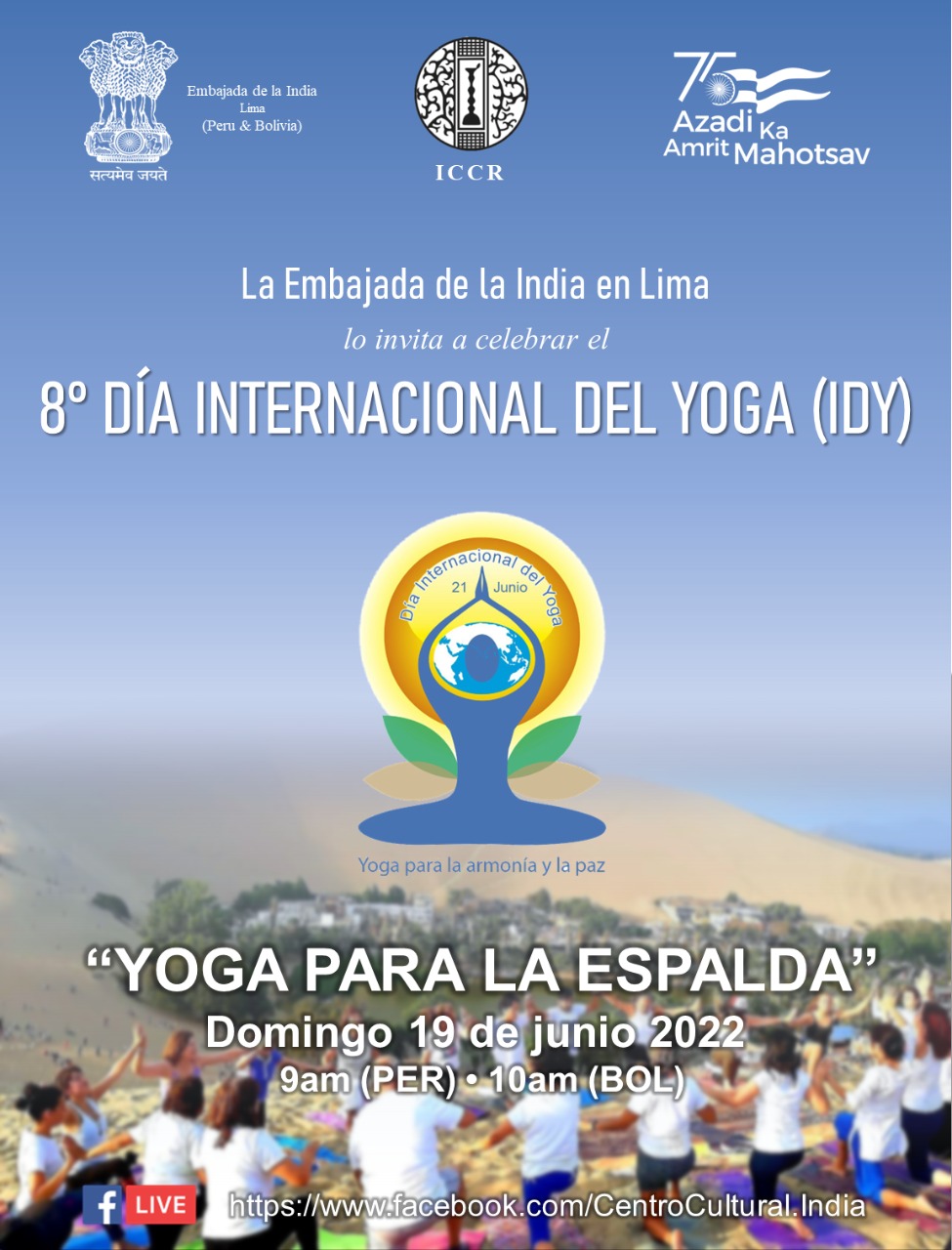 Celebration of 8th International Yoga Day - virtual session on Yoga for back therapy